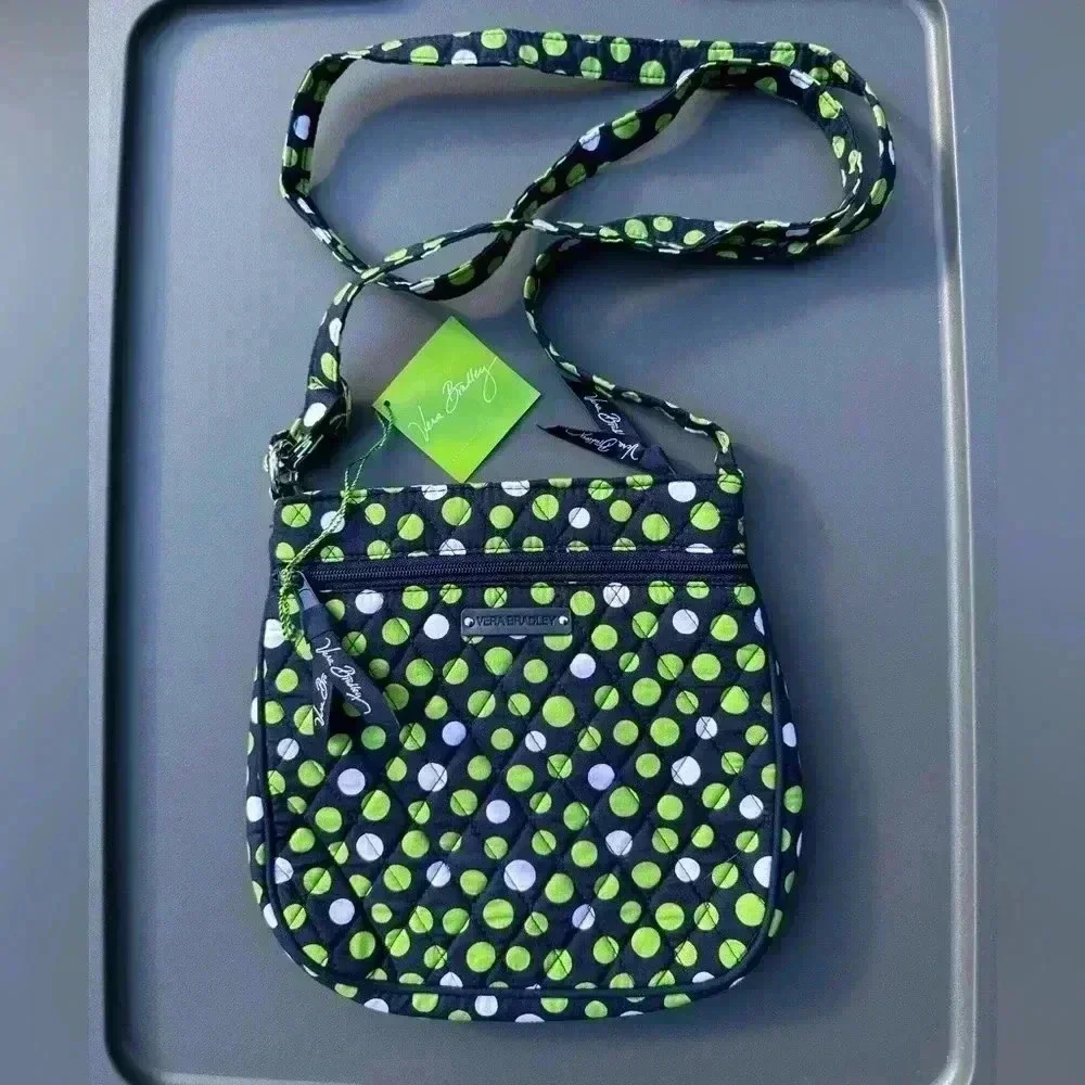 Vera Bradley Petite Double Zip Hipster Crossbody NWT Lucky Dots